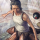 Detail from the cover of Gods, Monsters, and the Lucky Peach by Kelly Robson.